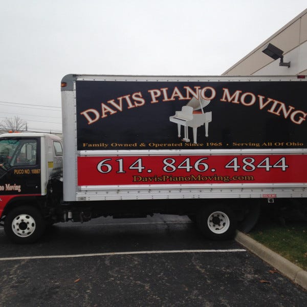 Davis Piano Moving Truck Wrap