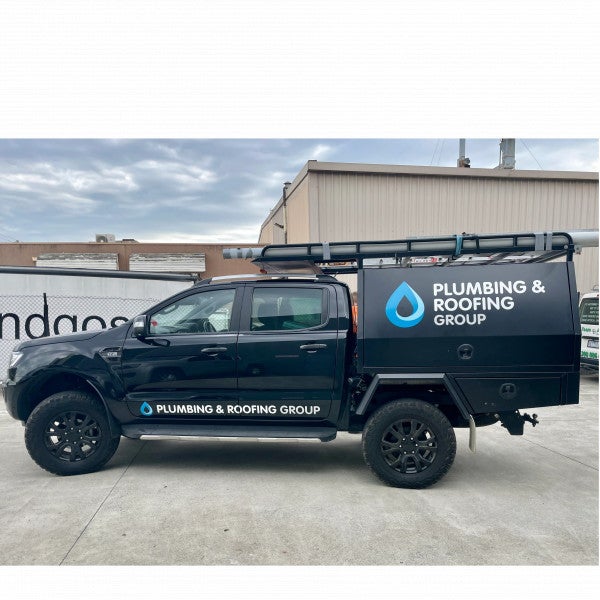 Vehicle Lettering - Plumbing & Roofing Group.