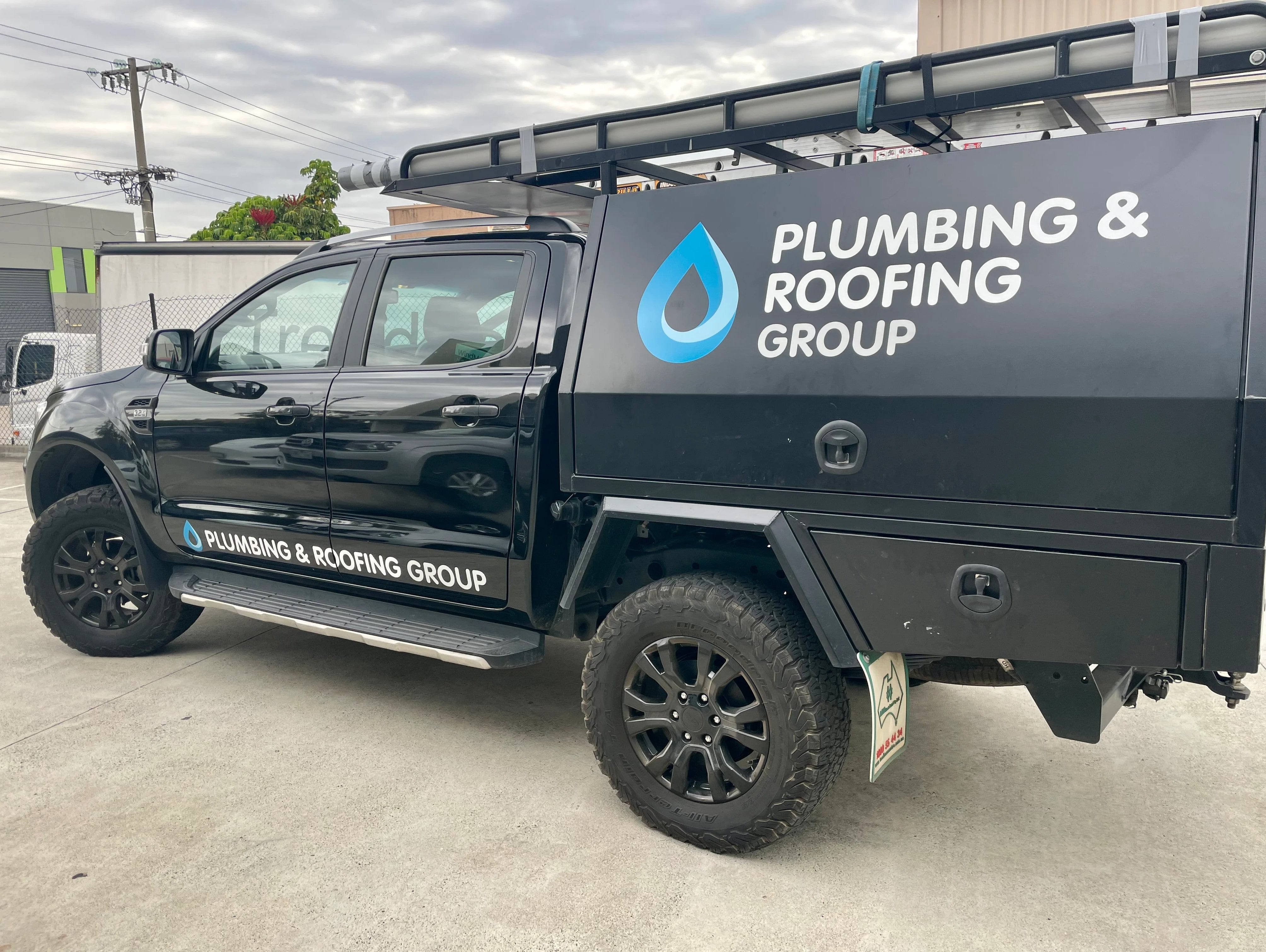 Vehicle Lettering - Plumbing & Roofing Group.