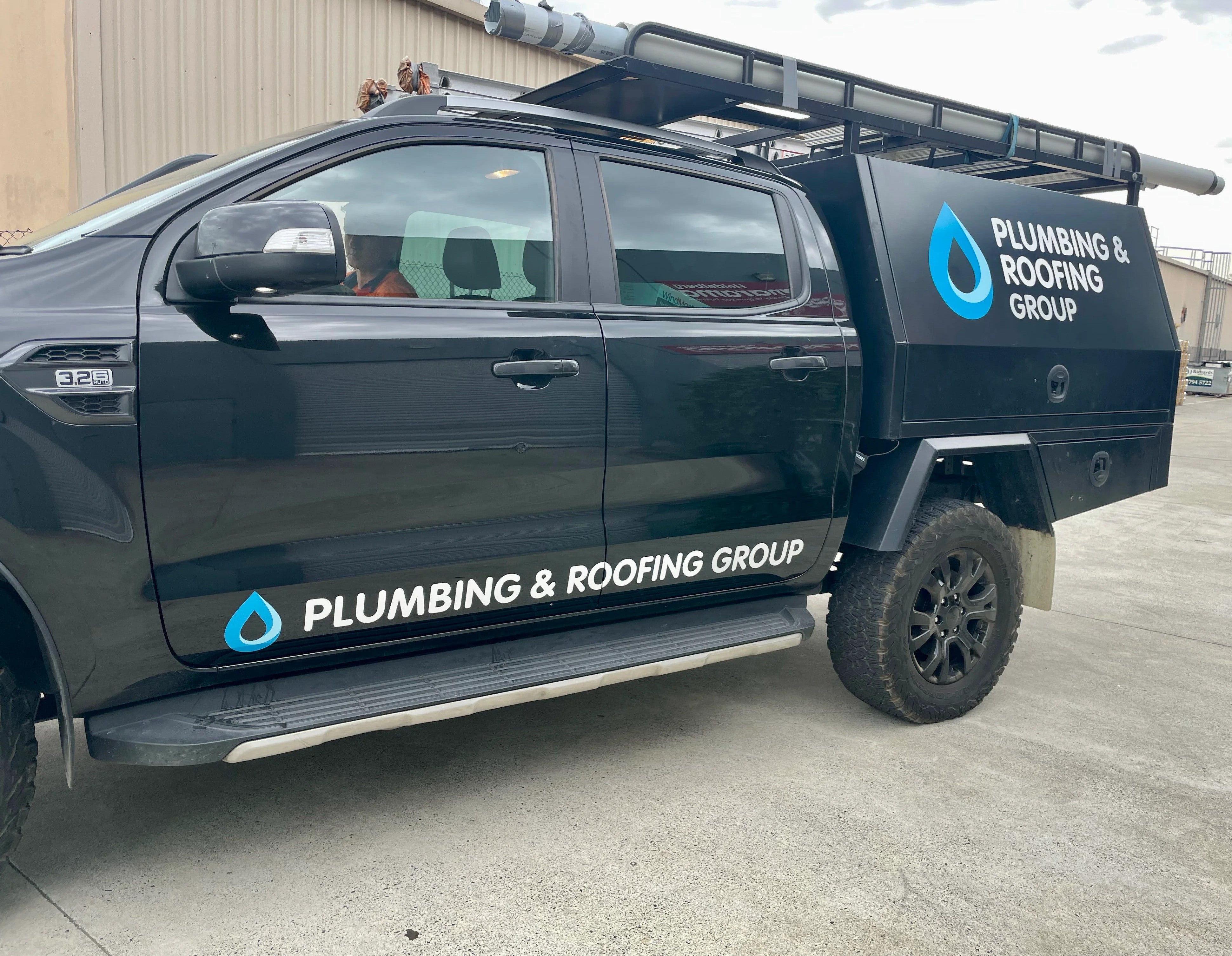 Vehicle Lettering - Plumbing & Roofing Group.