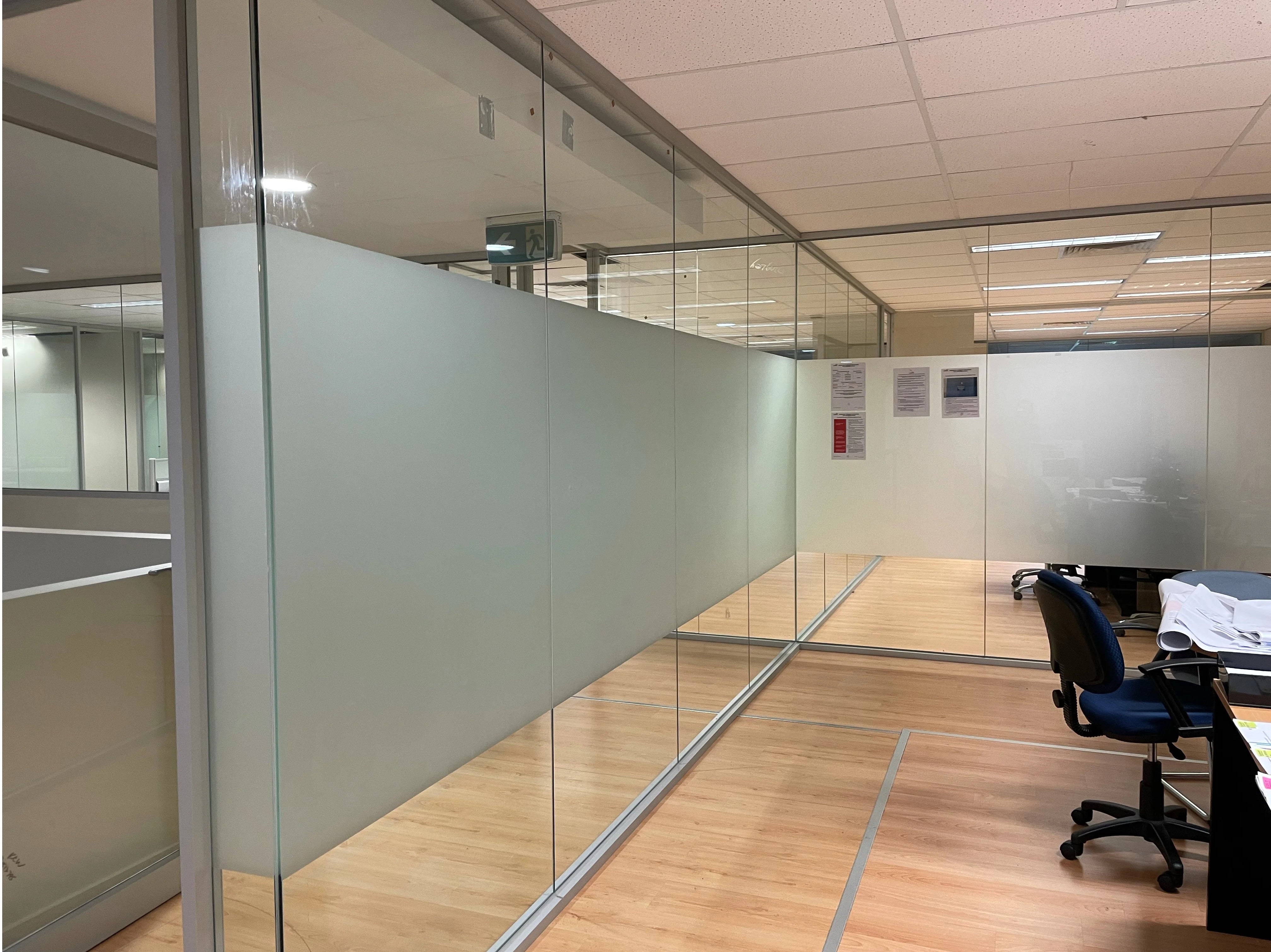 Window Frosting - McCorcon Construction.
