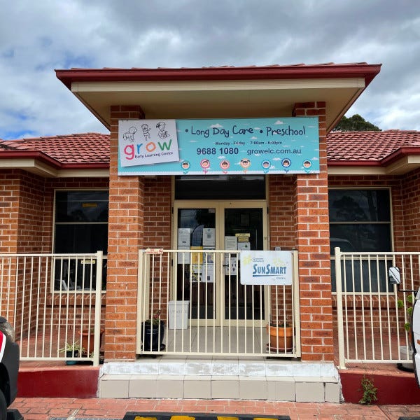 Grow Early Learning Giraween Building Sign