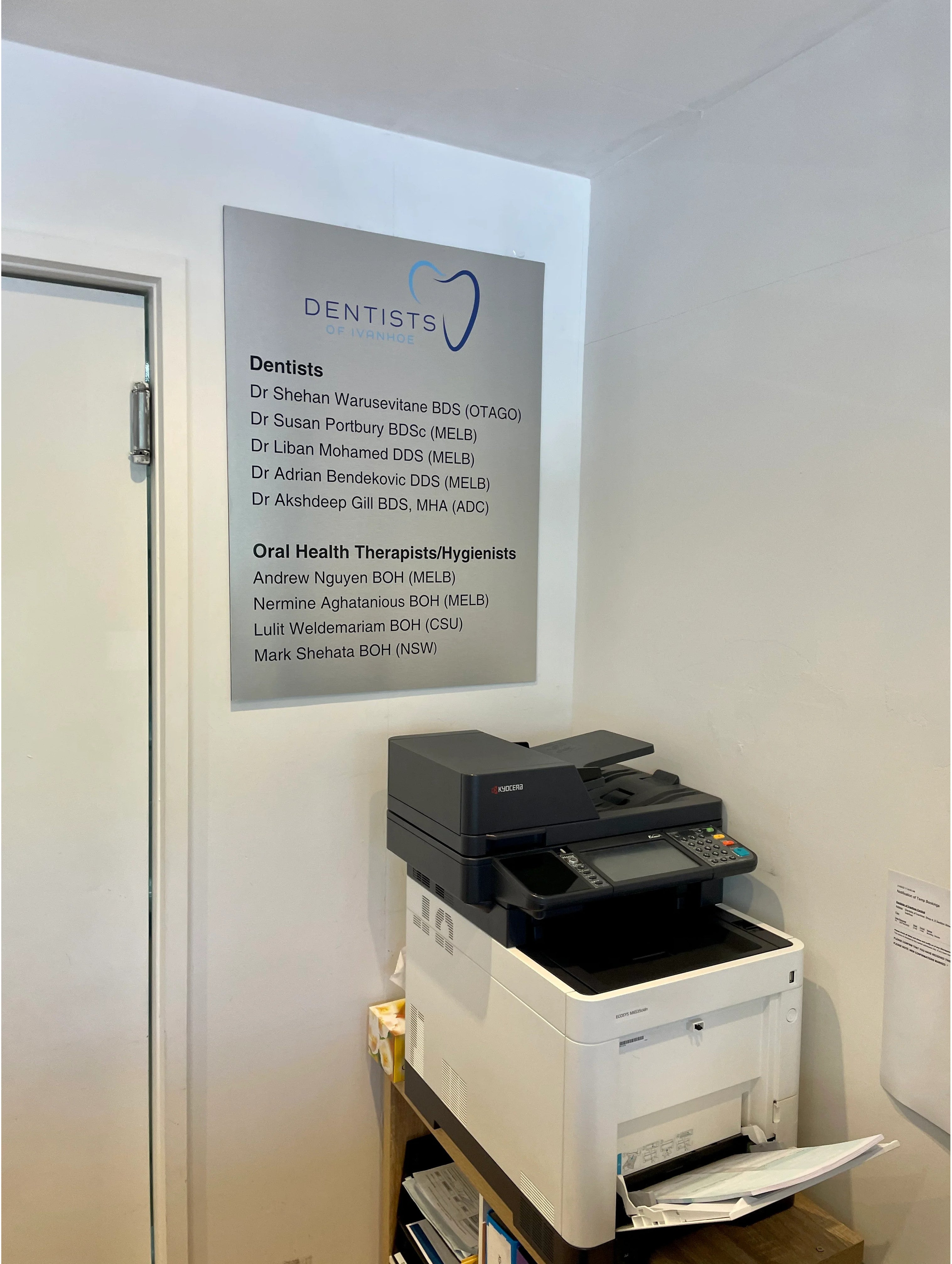 Directory Board - Dentists of Ivanhoe