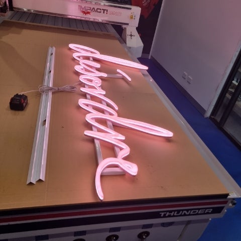 Behind the scenes of Désordre's illuminated sign