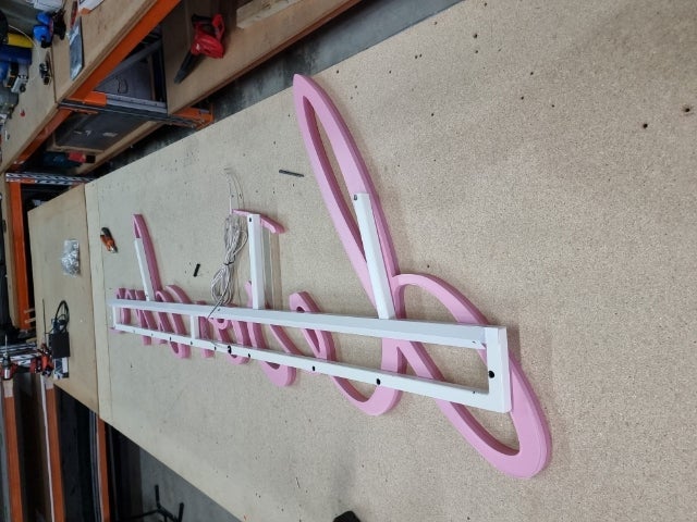 Behind the scenes of Désordre's illuminated sign