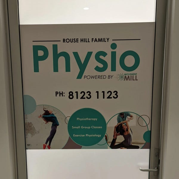 Window Decal - Rouse Hill Family Physio