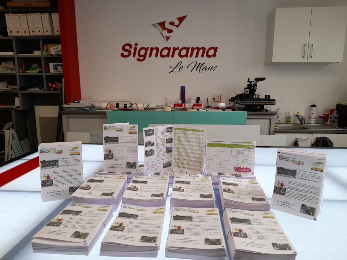 Dépliant "Journée Citoyenne" pour la ville de Savigné L'évêque par Signarama Le Mans