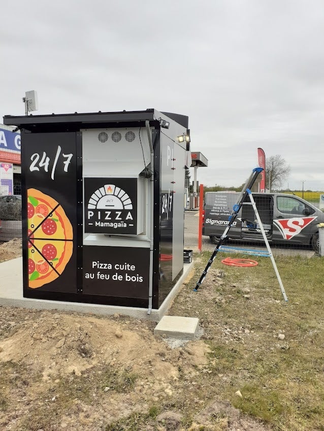 Covering d'un Kiosque à Pizza sur Epuisay par Signarama Le Mans