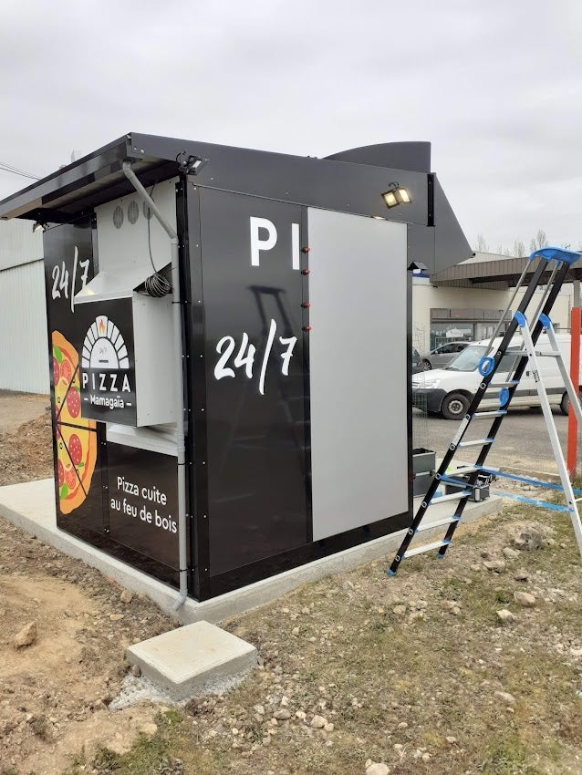 Covering d'un Kiosque à Pizza sur Epuisay par Signarama Le Mans