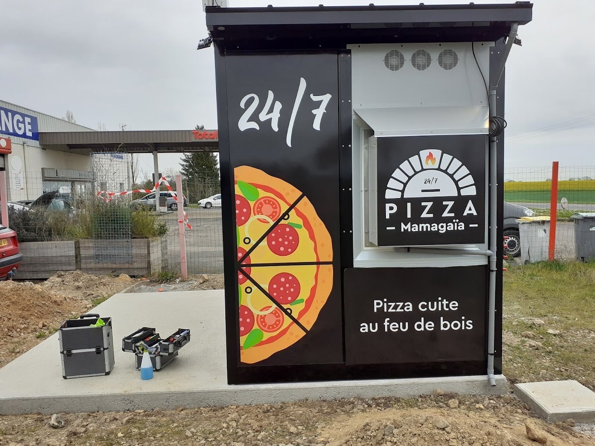 Covering d'un Kiosque à Pizza sur Epuisay par Signarama Le Mans
