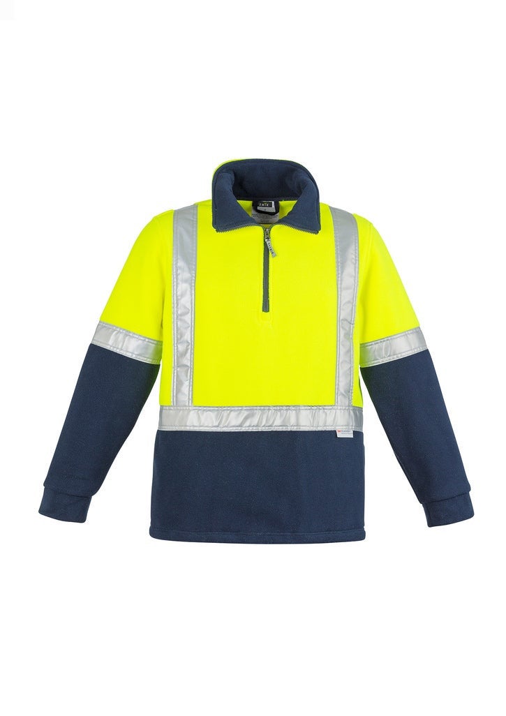 Mens Hi Vis Polar Fleece Pullover - Shoulder Taped