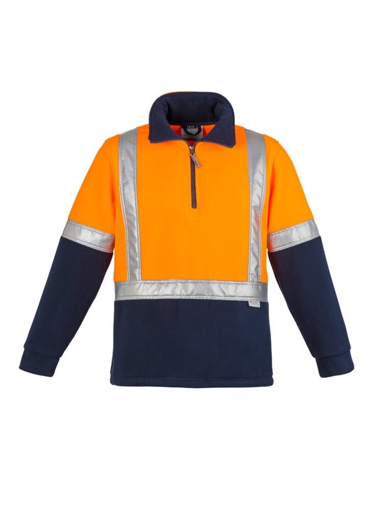 Mens Hi Vis Polar Fleece Pullover - Shoulder Taped