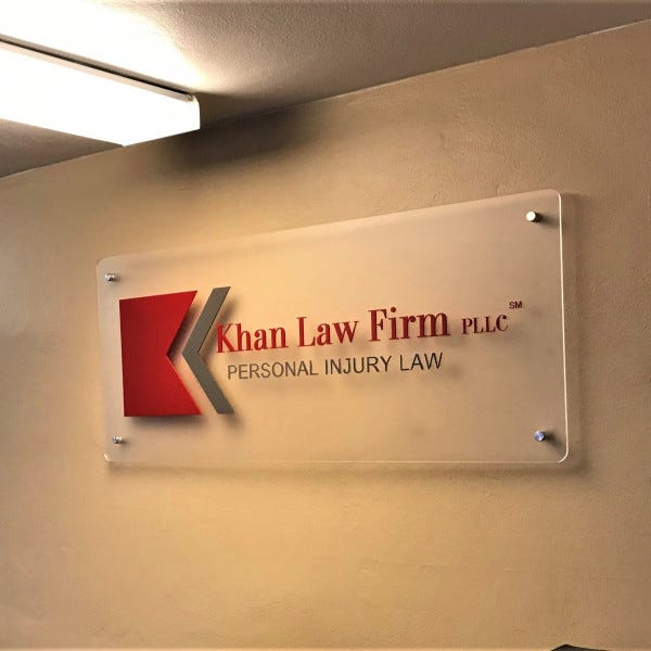 khanlaw - lobby sign