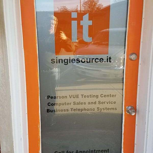 Vinyl Graphics on front door - Second Surface