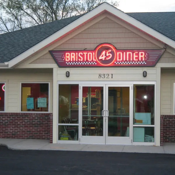 Lighted Sign Bristol 45 Diner from 2008 in Bristol, WI