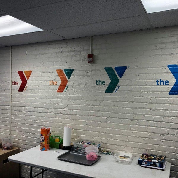 YMCA Y Logo Graphics On Wall
