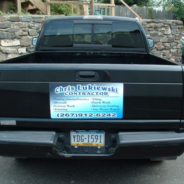 Magnetic Sign - Chris Lukiewski Contractor