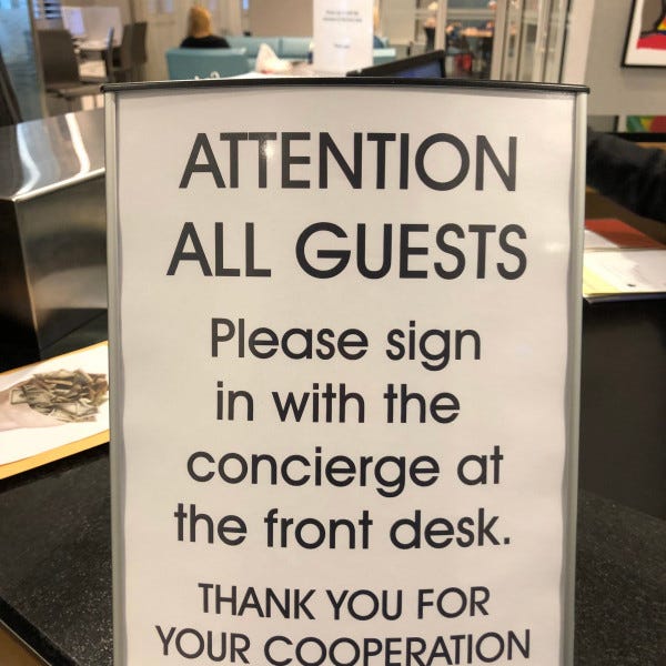 Front Desk Sign - Regency