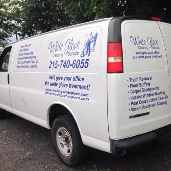 Vehicle Graphics - White Glove Cleaning Services