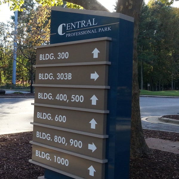 Ground Directory Informational Sign