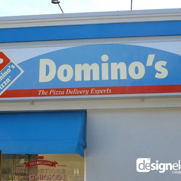 Sign Cabinet Illuminated Dominos Raleigh