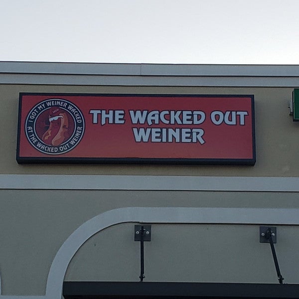 Wacked Out Wiener Box Sign