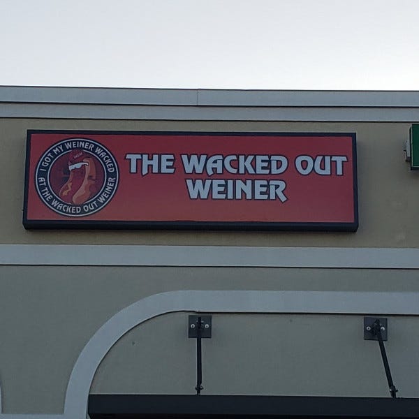 Wacked Out Wiener Box Sign
