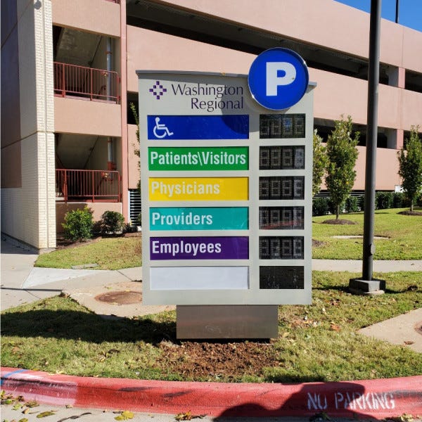 Fayetteville Parking Garage Directional
