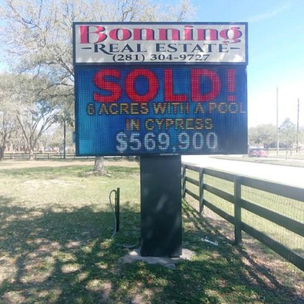 LED Display Repair At Bonning Real Estate - Cypress, TX