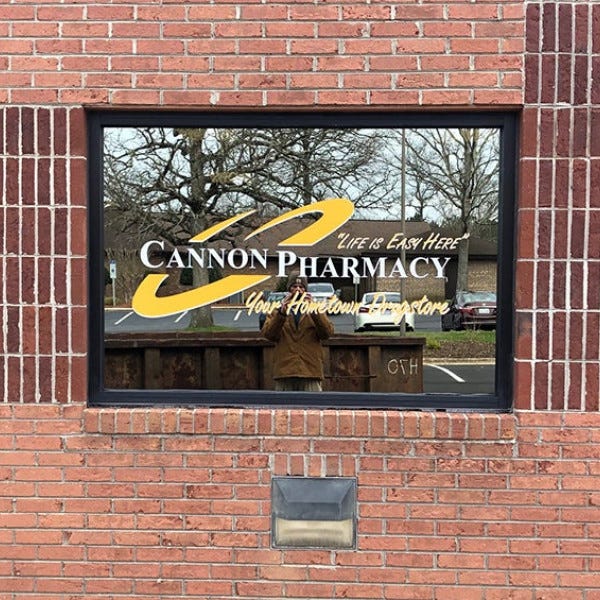 Cannon Pharmacy Window Graphic - Pineville, NC