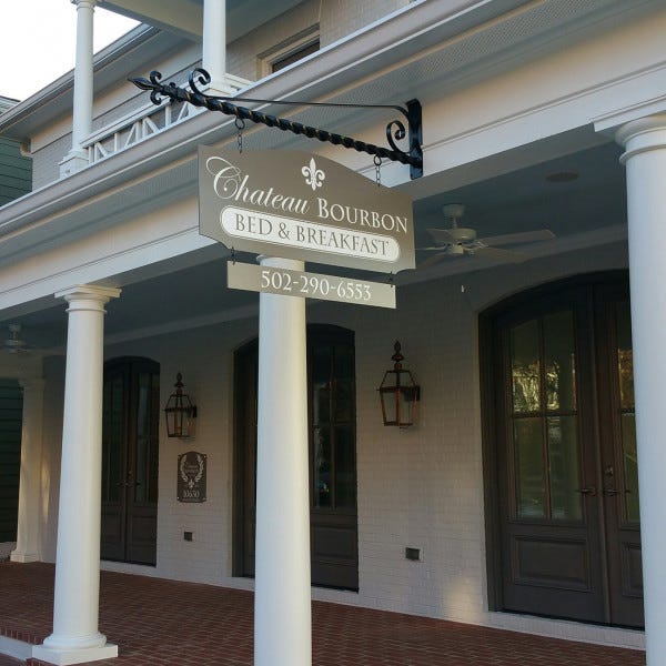 Chateau Bourbon Hanging Sign