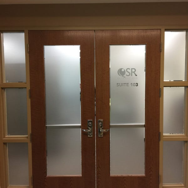 QSR Etched Glass Window Graphics