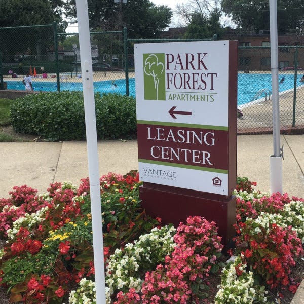 Monument Sign, Signarama Silver Spring, Park Forest Apartments