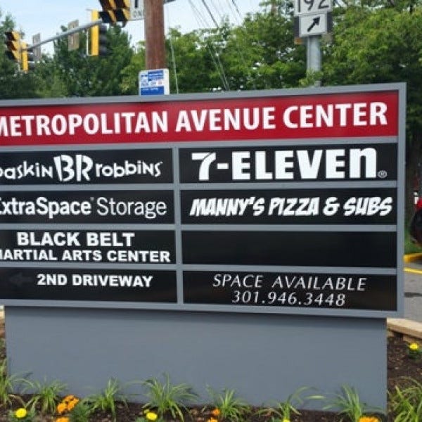 Illuminated Monument Sign, Signarama Silver Spring, Metropolitan Avenue Center