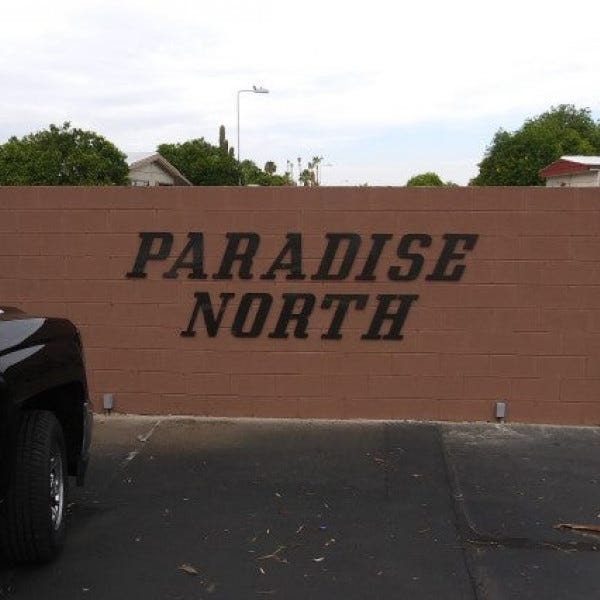 Paradise North Wall Sign