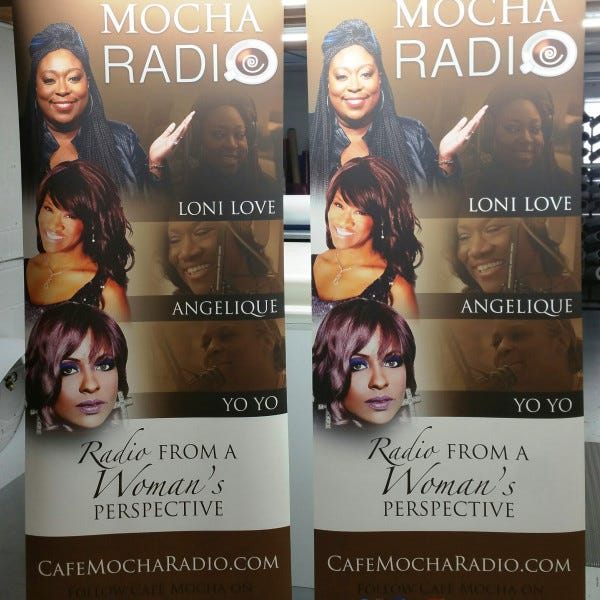 Banner Stands, Signarama Silver Spring, Café Mocha Radio