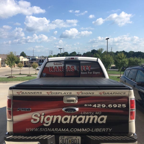 Tailgate wrap and truck graphics