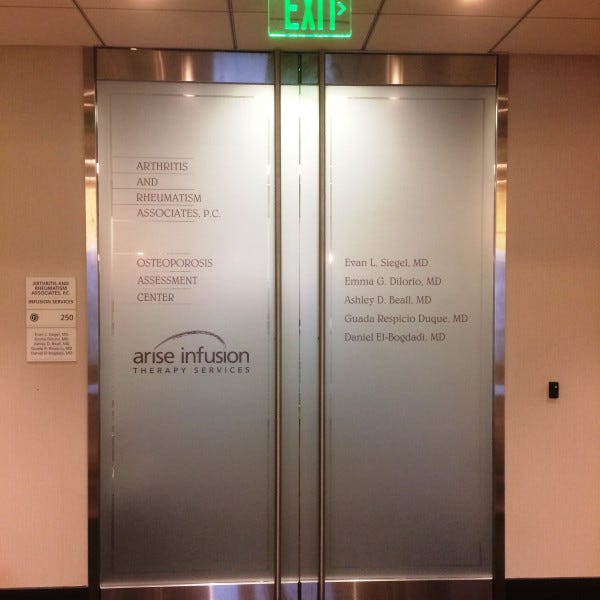Frosted Window Vinyl, Signarama Silver Spring, Arise Infusion