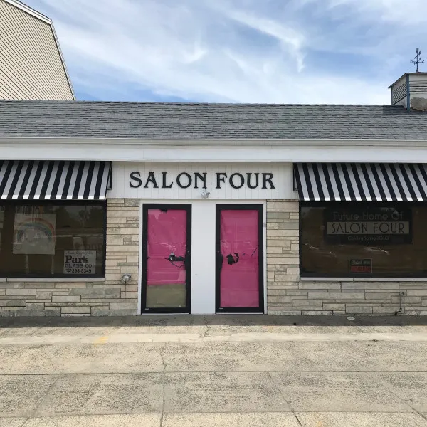 Salon Four Beaufort Striped Awnings