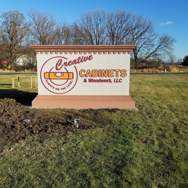 Custom Cabinets Monument Sign