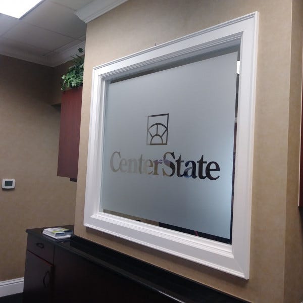 Etched Vinyl Window Panel