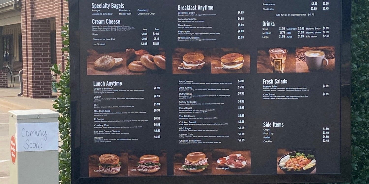 Menu Board Signs