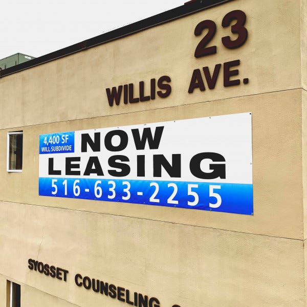 Temporary Leasing Banner