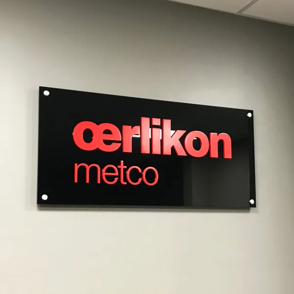 Architectural Pin Letters on Backer