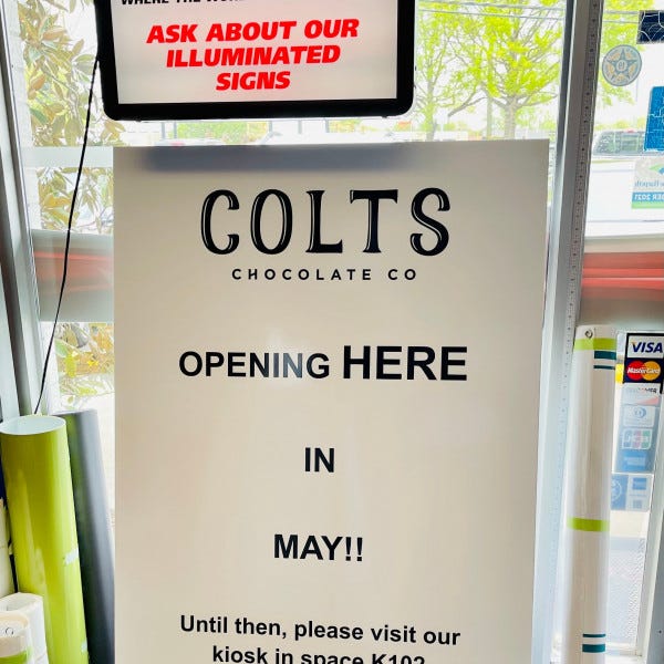 Store Front Sign / Signarama Belle Meade / Colts Chocolate Co