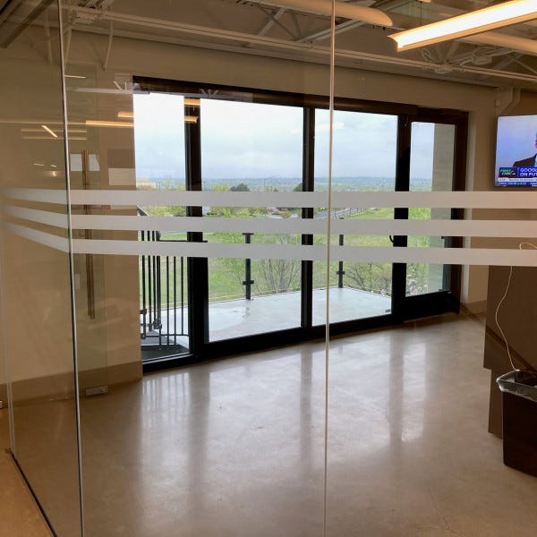 Frosted Vinyl To Increase Window Visibility