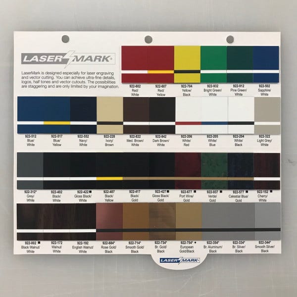 Laser Mark Color Chart