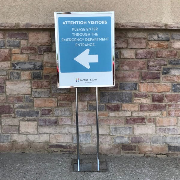 Chrome Sign Stand