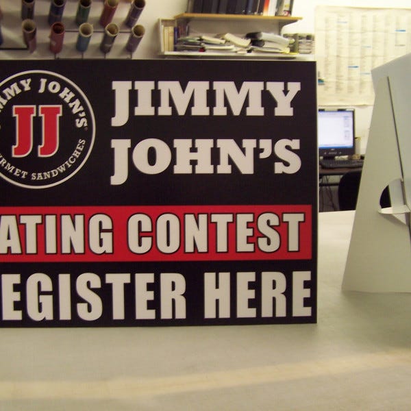 Jimmy Johns Easel Sign