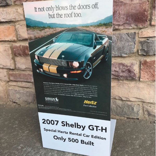 Shelby Mustang Lexan Floor Sign